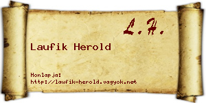 Laufik Herold névjegykártya